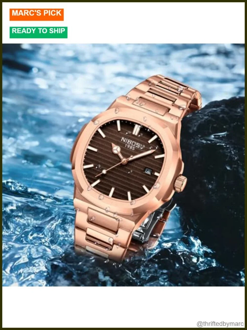 Men's Analog Quartz Stainless Steel Military Watch with Date Calendar